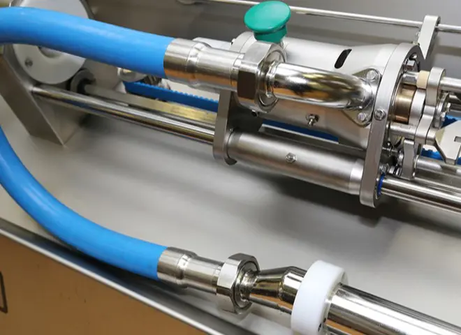 Vemag HP10E + LPG 218 + AH 219  | Vemag højkapacitets pølselinje med ophænger | Pølsestopper og pølsesprøjte til fødevareindustrien | Nemco